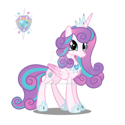 Size: 1600x1600 | Tagged: safe, artist:magicstarshine12, imported from derpibooru, princess flurry heart, alicorn, pony, base used, deviantart watermark, eyelashes, female, hoof shoes, horn, jewelry, mare, my little pony, obtrusive watermark, older, older flurry heart, peytral, simple background, solo, tiara, transparent background, watermark, wings