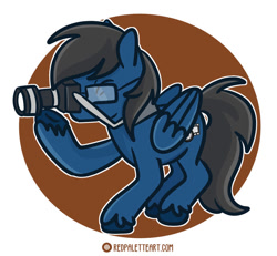 Size: 929x860 | Tagged: safe, artist:redpalette, imported from derpibooru, oc, oc only, pegasus, pony, camera, solo