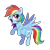 Size: 2000x2000 | Tagged: safe, artist:darkynez, imported from derpibooru, rainbow dash, pegasus, pony, backwards cutie mark, blushing, cute, dashabetes, high res, one eye closed, open mouth, simple background, solo, tongue out, transparent background, wink
