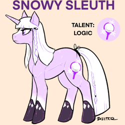 Size: 540x540 | Tagged: safe, artist:thiscatdraws, imported from derpibooru, pony, unicorn, clothes, danganronpa, female, gloves, kyoko kirigiri, mare, ponified, solo
