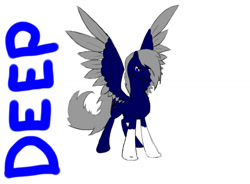 Size: 1043x766 | Tagged: safe, artist:joan-grace, imported from derpibooru, oc, oc only, pegasus, pony, coat markings, male, pegasus oc, socks (coat markings), solo, stallion, two toned wings, wings