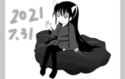 Size: 1357x864 | Tagged: safe, artist:cz, imported from derpibooru, anthro, black and white, grayscale, monochrome