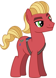 Size: 1024x1418 | Tagged: safe, artist:emeraldblast63, imported from derpibooru, sprout cloverleaf, earth pony, pony, g4, g5, g5 to g4, generation leap, male, simple background, solo, sprout (g5), stallion, transparent background, vector