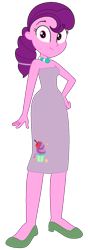 Size: 527x1502 | Tagged: safe, artist:louey, imported from derpibooru, sugar belle, equestria girls, clothes, dress, equestria girls-ified, high heels, jewelry, necklace, ponytail, shoes, wide hips