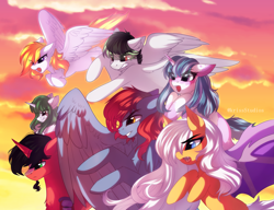 Size: 4605x3541 | Tagged: safe, artist:krissstudios, imported from derpibooru, oc, oc only, earth pony, pegasus, pony, unicorn, female, male, mare, stallion