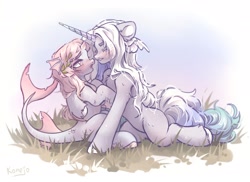 Size: 2048x1491 | Tagged: safe, artist:konejo, imported from derpibooru, oc, oc only, pony, unicorn, imminent kissing