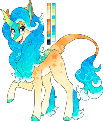 Size: 844x989 | Tagged: safe, artist:velnyx, imported from derpibooru, oc, oc only, oc:serenity surf, oc:starfruit surf, kirin, female, simple background, solo, transparent background