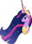 Size: 2000x2679 | Tagged: safe, artist:negatif22, imported from derpibooru, twilight sparkle, alicorn, pony, the last problem, bust, crown, ethereal mane, female, high res, horn, jewelry, long horn, mare, older, older twilight, peytral, portrait, princess twilight 2.0, regalia, simple background, solo, starry mane, transparent background, twilight sparkle (alicorn), vector