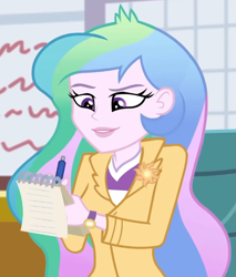 Size: 567x665 | Tagged: safe, imported from derpibooru, screencap, princess celestia, equestria girls, equestria girls series, schedule swap, spoiler:eqg series (season 2), cropped, principal celestia, solo