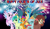 Size: 2064x1204 | Tagged: safe, artist:not-yet-a-brony, imported from derpibooru, gallus, ocellus, sandbar, silverstream, smolder, yona, changedling, changeling, dragon, earth pony, griffon, hippogriff, yak, 2021, 4th of july, american independence day, fireworks, friendship, holiday, student six