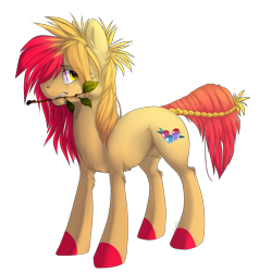 Size: 2479x2475 | Tagged: safe, artist:makaronder, imported from derpibooru, oc, oc only, earth pony, pony, high res, mouth hold, simple background, solo, transparent background, twig