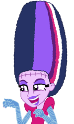 Size: 1841x3094 | Tagged: safe, artist:ktd1993, imported from derpibooru, twilight sparkle, equestria girls, 1000 hours in ms paint, beehive hairdo, bride of frankenstein, cropped, frankenstein