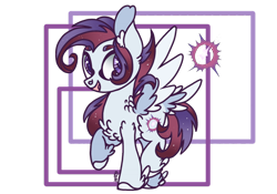 Size: 1600x1118 | Tagged: safe, artist:caramelbolt24, imported from derpibooru, oc, oc only, pegasus, pony, chest fluff, ear fluff, ethereal mane, feathered fetlocks, magical lesbian spawn, offspring, open mouth, parent:rainbow dash, parent:rarity, parents:raridash, pegasus oc, raised hoof, simple background, solo, starry mane, story included, transparent background, wings