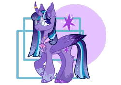 Size: 2388x1668 | Tagged: safe, artist:caramelbolt24, imported from derpibooru, twilight sparkle, alicorn, pony, alternate design, ethereal mane, female, glasses, horn, horn ring, jewelry, mare, raised hoof, ring, simple background, smiling, solo, starry mane, starry wings, story included, transparent background, twilight sparkle (alicorn), wings