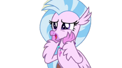 Size: 666x375 | Tagged: safe, edit, edited screencap, imported from ponybooru, screencap, silverstream, hippogriff, uprooted, background removed, cropped, cute, diastreamies, hands on cheeks, jewelry, necklace, simple background, solo, vector