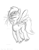 Size: 1100x1400 | Tagged: safe, artist:rockhoppr3, imported from derpibooru, derpy hooves, ditzy doo, pegasus, pony, monochrome, mouth hold, sketch, solo, sparkler (firework), unshorn fetlocks