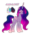 Size: 1830x2045 | Tagged: safe, artist:gloriaartist, artist:starflightsparkleyt, imported from derpibooru, princess celestia, oc, oc:princess dusk glow, alicorn, pony, base used, ethereal mane, female, magical lesbian spawn, mare, offspring, parent:oc:princess dusk glow, parent:princess celestia, parents:canon x oc, starry mane