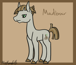 Size: 1750x1500 | Tagged: safe, artist:misskanabelle, imported from derpibooru, mudbriar, earth pony, pony, abstract background, colored hooves, male, signature, solo, stallion