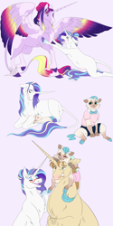 Size: 2500x5000 | Tagged: safe, artist:arexstar, imported from derpibooru, donut joe, rarity, twilight sparkle, oc, oc:emerald elegance, alicorn, hybrid, pony, clothes, colored wings, crying, female, interspecies offspring, male, multicolored wings, offspring, parent:capper, parent:capper dapperpaws, parent:rarity, parents:capperity, rarijoe, shipping, straight, twilight sparkle (alicorn), wings