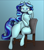 Size: 4265x4800 | Tagged: safe, artist:ahobobo, imported from derpibooru, oc, oc only, oc:urban wave, pony, unicorn, blank flank, bottom heavy, butt, chair, confident, female, furniture, large butt, long mane, mare, pear shaped, proud, solo, thick, wide hips