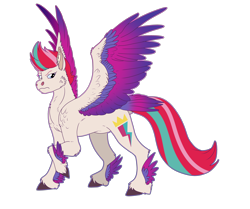 Size: 4300x3600 | Tagged: safe, artist:sashakruchkinatv, imported from derpibooru, zipp storm, pegasus, pony, cheek fluff, ear fluff, female, g5, high res, hoof fluff, looking at you, mare, raised hoof, simple background, solo, spread wings, transparent background, unshorn fetlocks, wings