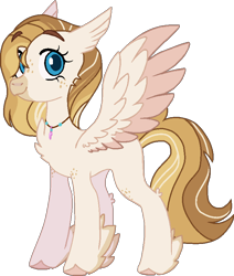 Size: 698x824 | Tagged: safe, artist:rickysocks, imported from derpibooru, oc, oc only, oc:banana sunrise splitz, hybrid, pony, female, interspecies offspring, magical lesbian spawn, offspring, parent:pinkie pie, parent:princess skystar, parents:skypie, simple background, solo, transgender, transparent background