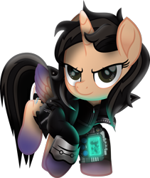 Size: 3432x4063 | Tagged: safe, artist:lincolnbrewsterfan, derpibooru exclusive, imported from derpibooru, oc, oc only, oc:true resistance, alicorn, original species, pony, fallout equestria, my little pony: the movie, .svg available, alicorn oc, biker jacket, clothes, cognitum, cognitum alicorn, colored pupils, colored wings, confidence, confident, delta pipbuck, determination, determined, determined face, determined look, determined smile, eyebrows, female, folded wings, gradient hooves, gradient wings, gun, handgun, high res, horn, inkscape, jacket, leather jacket, leg guards, lidded eyes, looking back, luminescence, mane, mare, mod, movie accurate, pipbuck, pistol, ponified, rearing, reflection, relentless sorrow (psalm's handgun), revolver, shading, shield, simple background, smiling, solo, svg, tail, transparent background, vector, weapon, wings