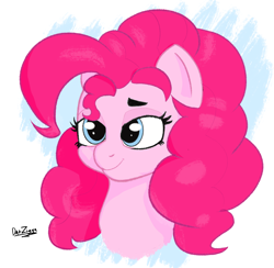 Size: 2748x2687 | Tagged: safe, artist:datzigga, imported from derpibooru, pinkie pie, earth pony, pony, bust, cute, diapinkes, high res, poofy mane, portrait, solo