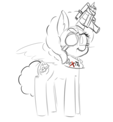 Size: 605x649 | Tagged: safe, imported from derpibooru, oc, oc:princess sloppy, alicorn, fedora, hat