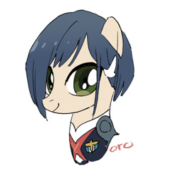 Size: 500x500 | Tagged: safe, artist:yuyanshu, imported from derpibooru, pony, darling in the franxx, ichigo, ponified