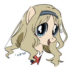 Size: 500x500 | Tagged: safe, artist:yuyanshu, imported from derpibooru, pony, darling in the franxx, kokoro, ponified