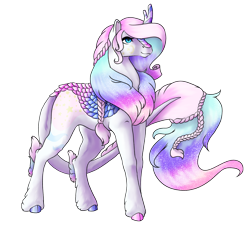 Size: 3882x3508 | Tagged: safe, artist:oneiria-fylakas, imported from derpibooru, oc, oc only, oc:elena nebula, kirin, female, high res, simple background, solo, species swap, transparent background