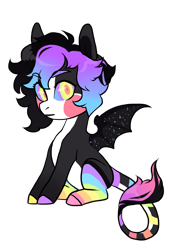 Size: 1000x1300 | Tagged: safe, artist:lavvythejackalope, imported from derpibooru, oc, oc only, bat pony, pony, bat pony oc, bat wings, colored hooves, simple background, sitting, solo, transparent background, wings