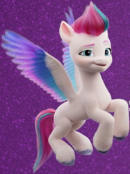 Size: 584x779 | Tagged: safe, imported from derpibooru, screencap, zipp storm, pegasus, pony, 3d, cropped, female, flying, g5, looking at you, mare, my little pony: a new generation, solo