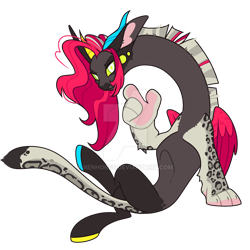 Size: 1920x1920 | Tagged: safe, artist:renhorse, imported from derpibooru, oc, oc only, oc:arks, draconequus, female, simple background, solo, transparent background