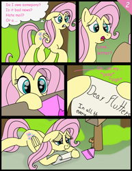 Size: 1280x1657 | Tagged: safe, artist:doodledonutart, artist:pony-thunder, imported from derpibooru, fluttershy, pegasus, pony, comic:fluttersigh, comic, high res, love letter, mailbox