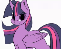 Size: 560x448 | Tagged: safe, artist:elewdfurs, imported from derpibooru, twilight sparkle, alicorn, pony, animated, cute, female, hey, mare, palindrome get, solo, twilight sparkle (alicorn)