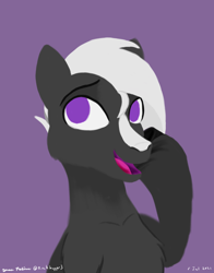 Size: 1100x1400 | Tagged: safe, artist:rockhoppr3, imported from derpibooru, oc, oc only, oc:ace hearts, earth pony, pony, alternate hairstyle, lineless, looking at you, solo, unshorn fetlocks