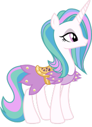 Size: 2087x2873 | Tagged: safe, artist:blah23z, imported from derpibooru, princess celestia, sassy saddles, pony, unicorn, female, high res, recolor, simple background, solo, transparent background, vector