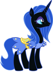 Size: 1024x1410 | Tagged: safe, artist:blah23z, imported from derpibooru, nightmare moon, sassy saddles, pony, unicorn, female, mare, recolor, simple background, solo, transparent background, vector