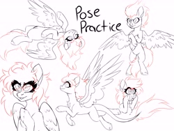 Size: 8000x6000 | Tagged: safe, artist:crazysketch101, imported from derpibooru, pegasus, pony, pose, sketch