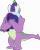 Size: 4669x5856 | Tagged: safe, artist:memnoch, edit, imported from derpibooru, vector edit, rarity, spike, dragon, pony, unicorn, the last problem, absurd resolution, dragon x pony, female, gigachad spike, implied tail hole, interspecies, kissing, male, mare, older, older rarity, older spike, rear view, shipping, simple background, skunk stripe, sparity, straight, transparent background, vector, winged spike, wings