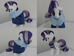 Size: 1597x1199 | Tagged: safe, artist:little-broy-peep, imported from derpibooru, rarity, pony, unicorn, the last problem, clothes, female, irl, mare, older, photo, plushie, solo