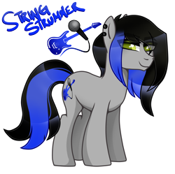 Size: 3661x3643 | Tagged: safe, artist:nekomellow, imported from derpibooru, oc, oc only, oc:string strummer, earth pony, pony, high res, solo