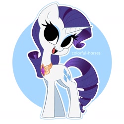 Size: 1658x1658 | Tagged: safe, artist:syrupyyy, imported from derpibooru, rarity, pony, unicorn, cute, element of generosity, eyeshadow, female, makeup, mare, open mouth, raribetes, solo