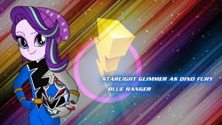 Size: 1920x1080 | Tagged: safe, artist:cam-and-sister-paint, imported from derpibooru, starlight glimmer, equestria girls, blue ranger, female, kishiryu sentai ryusoulger, power rangers, power rangers dino fury, super sentai