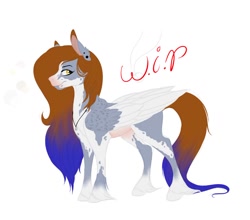 Size: 1138x1003 | Tagged: safe, artist:eperyton, imported from derpibooru, oc, oc only, pegasus, pony, ear fluff, ear piercing, female, hoof fluff, jewelry, mare, necklace, pegasus oc, piercing, simple background, solo, white background, wings