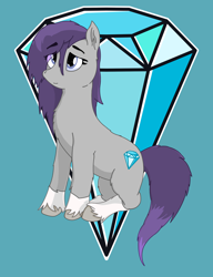 Size: 2616x3400 | Tagged: safe, alternate version, artist:autumnsfur, artist:autumnsfurart, imported from derpibooru, oc, oc only, oc:glitter stone, earth pony, pony, cutie mark background, earth pony oc, female, high res, mare, solo, unshorn fetlocks