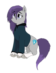 Size: 2616x3400 | Tagged: safe, alternate version, artist:autumnsfur, artist:autumnsfurart, imported from derpibooru, oc, oc only, oc:glitter stone, earth pony, pony, clothes, earth pony oc, female, high res, hoodie, mare, simple background, solo, transparent background, unshorn fetlocks