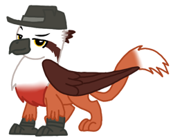 Size: 532x433 | Tagged: safe, alternate version, artist:agdapl, imported from derpibooru, griffon, base used, crossover, griffonized, hat, simple background, smiling, sniper, solo, species swap, team fortress 2, transparent background